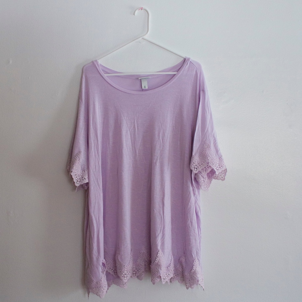 NWOT Ava & Viv Plus Lace Blouse